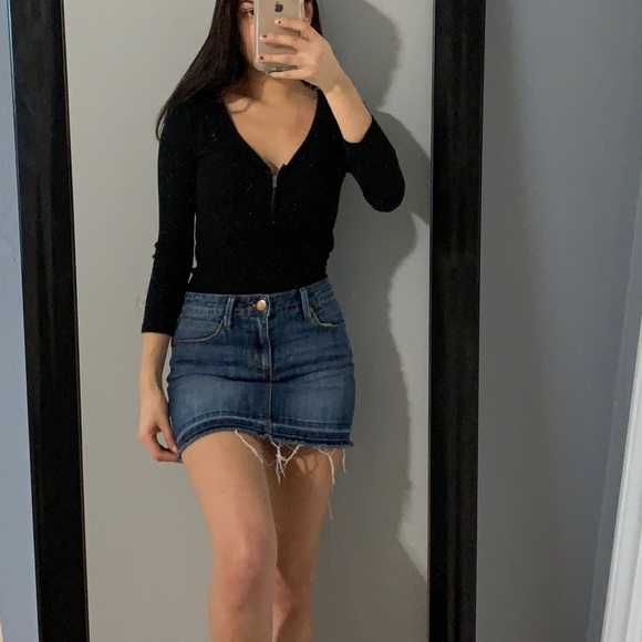 Express Tops - Express ribbed zipper top